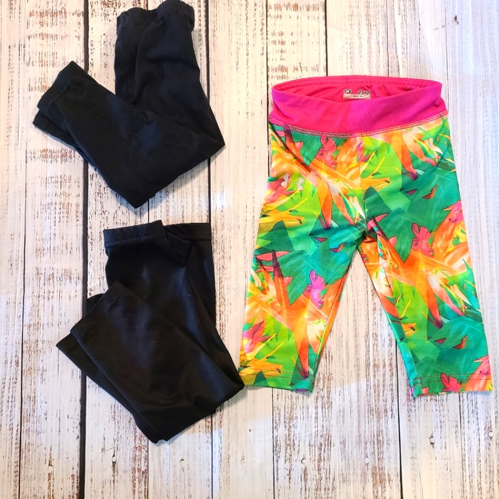 !!3PAIRS OF LEGGINGS!!UNDERARMOUR